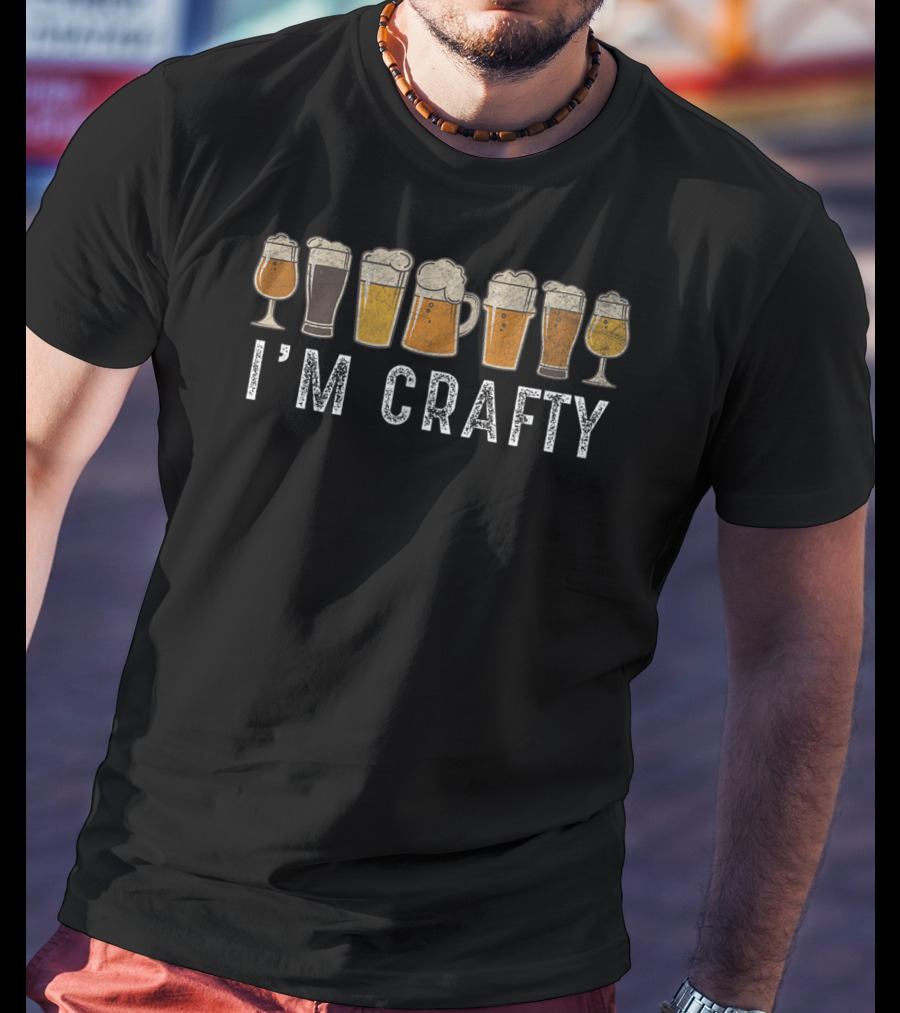 Craft Beer I'm Crafty Home Brew Beer Aesthetic T-Shirt