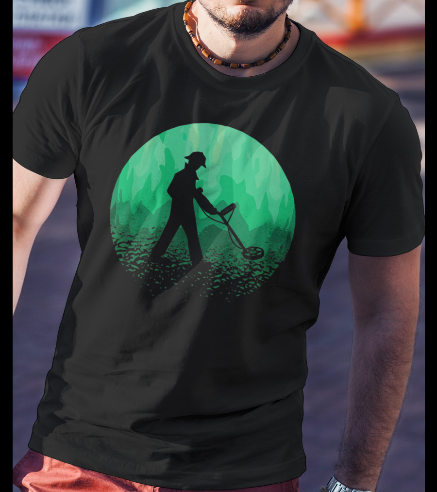 Detectorists Forest Treasure Hunter Exploring Meteorites Scene T-Shirt