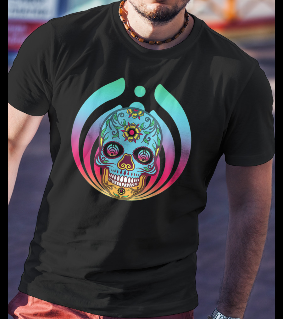 Bassnectar Edm Rave Clothes Bass Head Sugar Skull Bass Drop T-Shirt