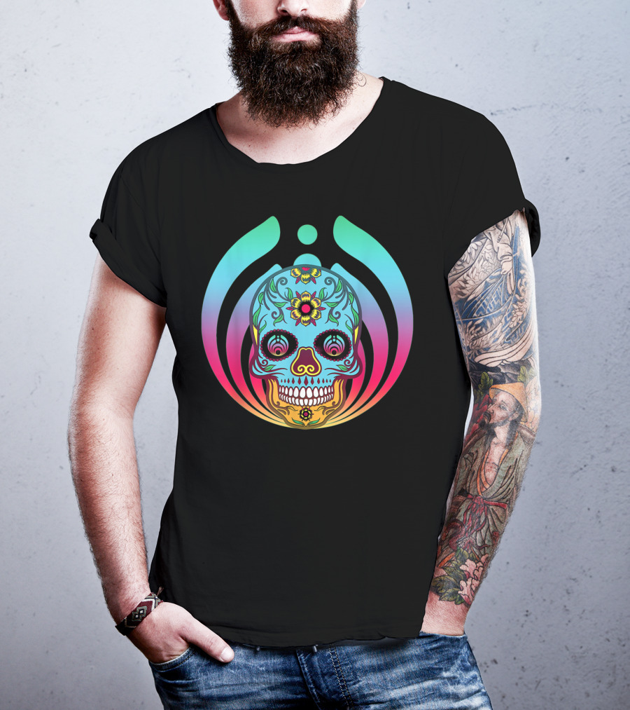 Bassnectar Edm Rave Clothes Bass Head Sugar Skull Bass Drop T-Shirt