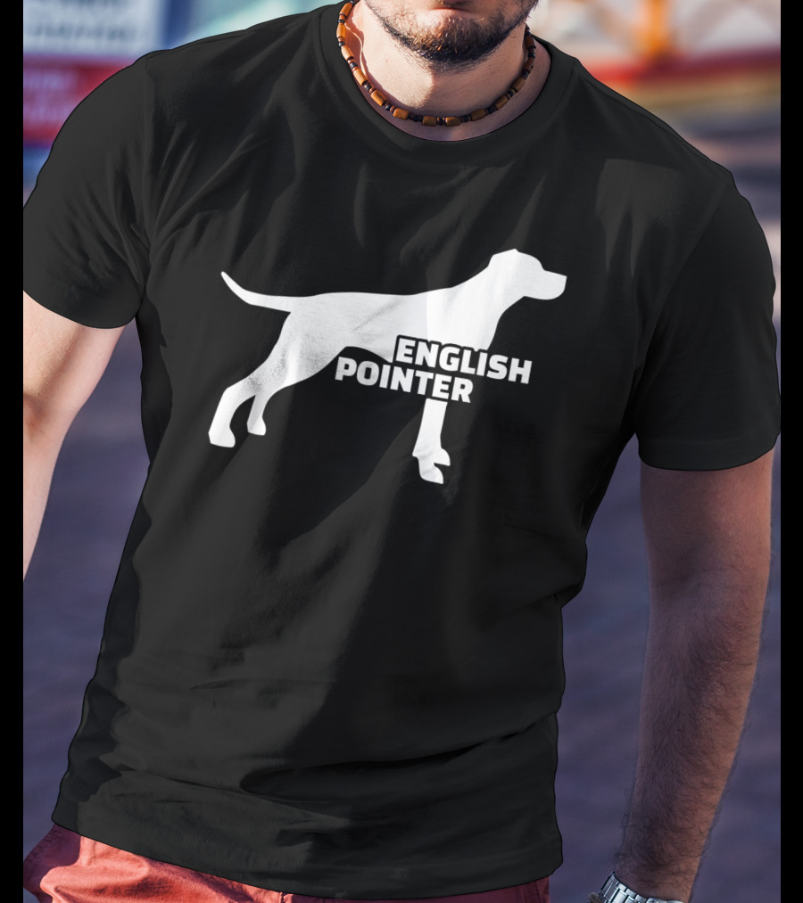 English Pointer Silhouette And Text T-Shirt