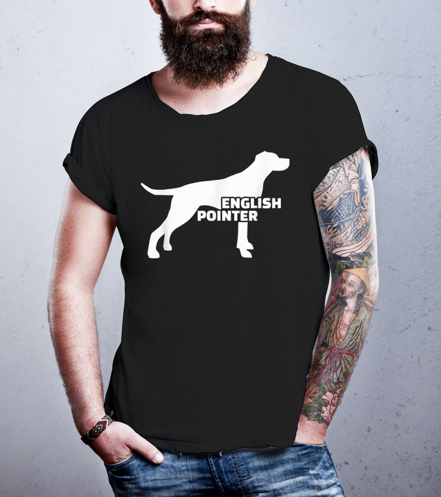 English Pointer Silhouette And Text T-Shirt