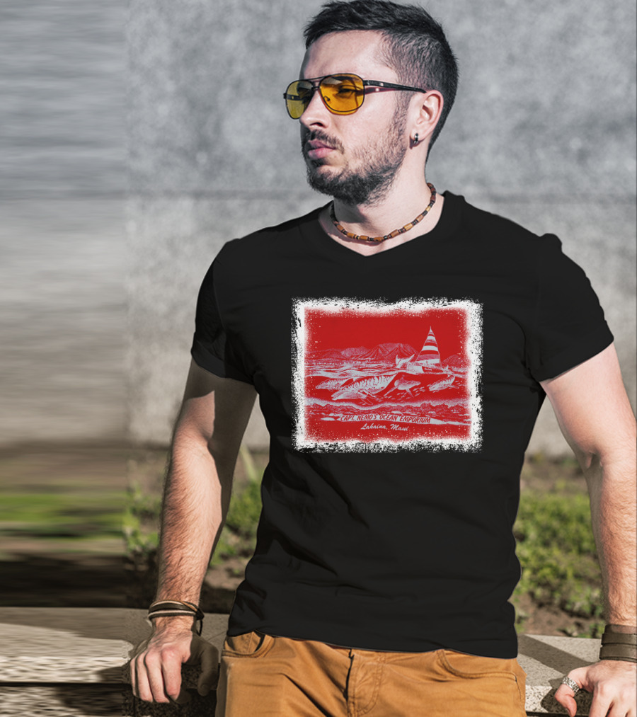 Captain Nemo's Ocean Emporium Lahaina Maui Nautical Adventure Scene T-Shirt