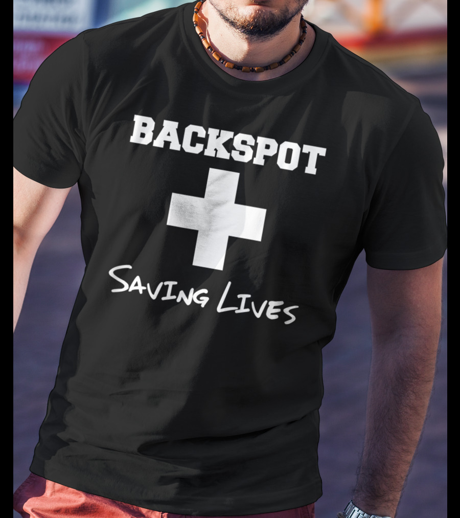 Backspot Plus Saving Lives Cheerleader T-Shirt