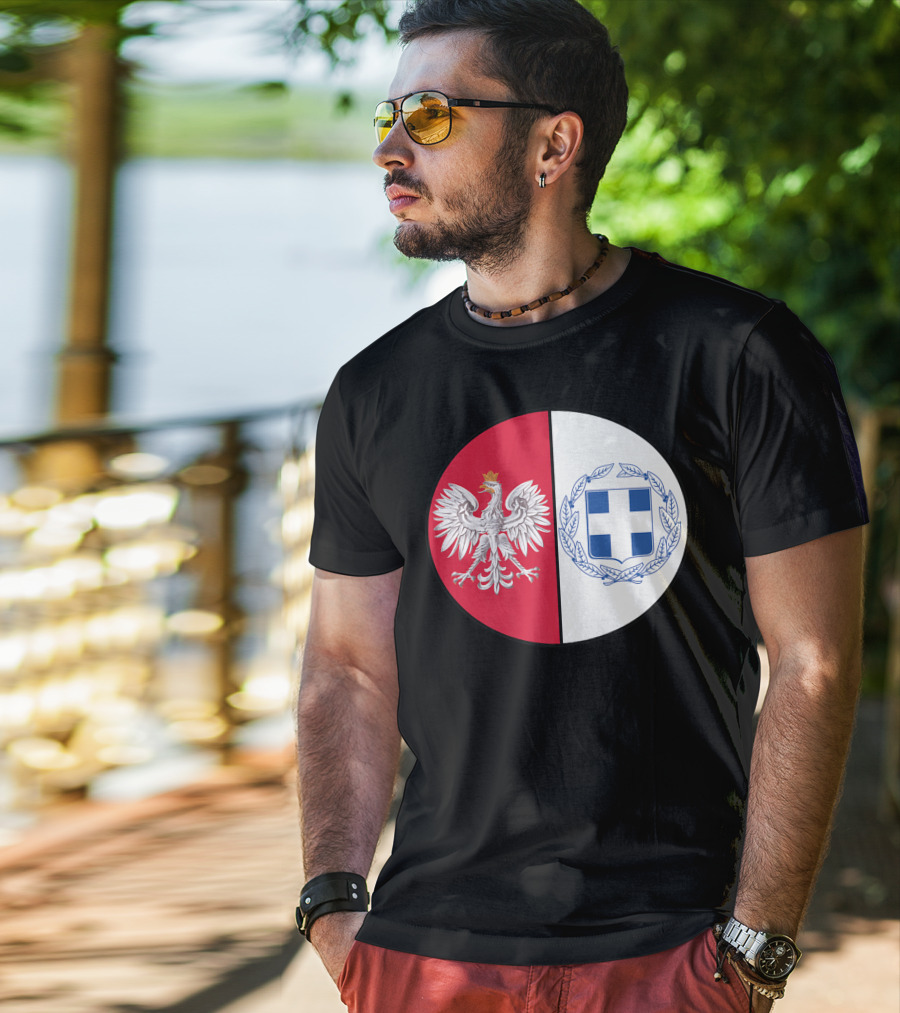 Poland White Eagle Greece National Emblems T-Shirt