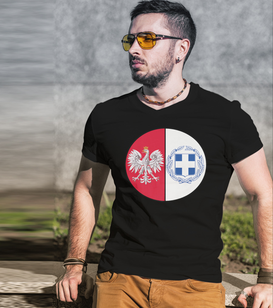 Poland White Eagle Greece National Emblems T-Shirt