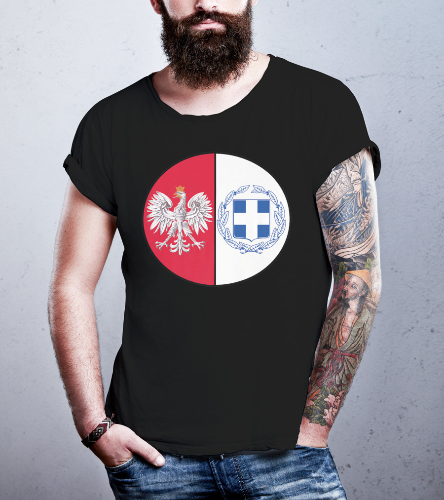 Poland White Eagle Greece National Emblems T-Shirt