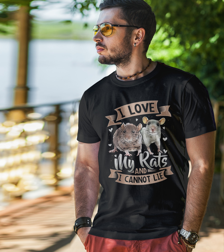 I Love My Rats And I Cannot Lie Rat Heart T-Shirt