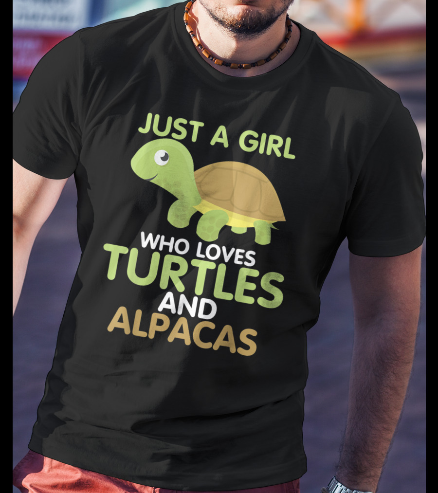 Just A Girl Who Loves Turtles And Alpacas T-Shirt
