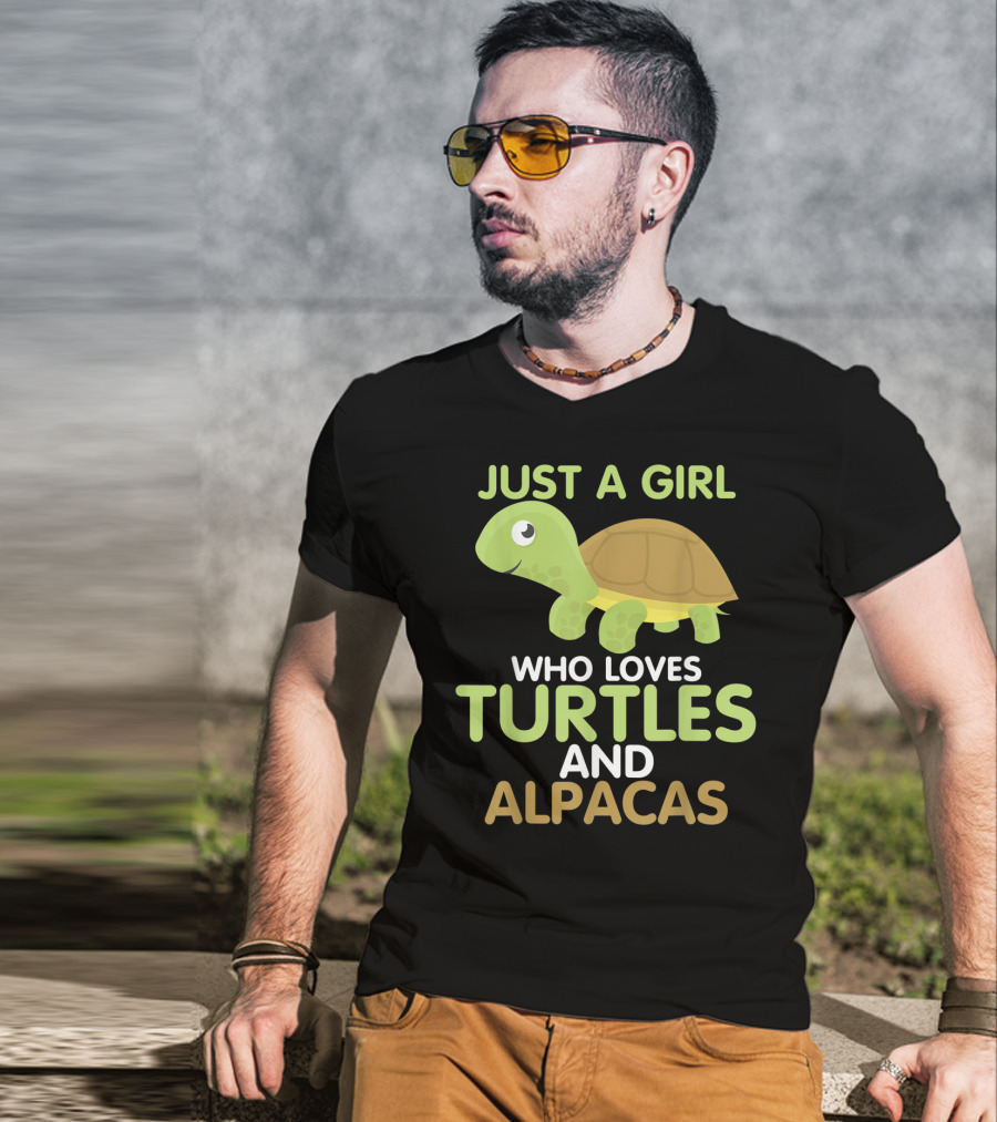 Just A Girl Who Loves Turtles And Alpacas T-Shirt