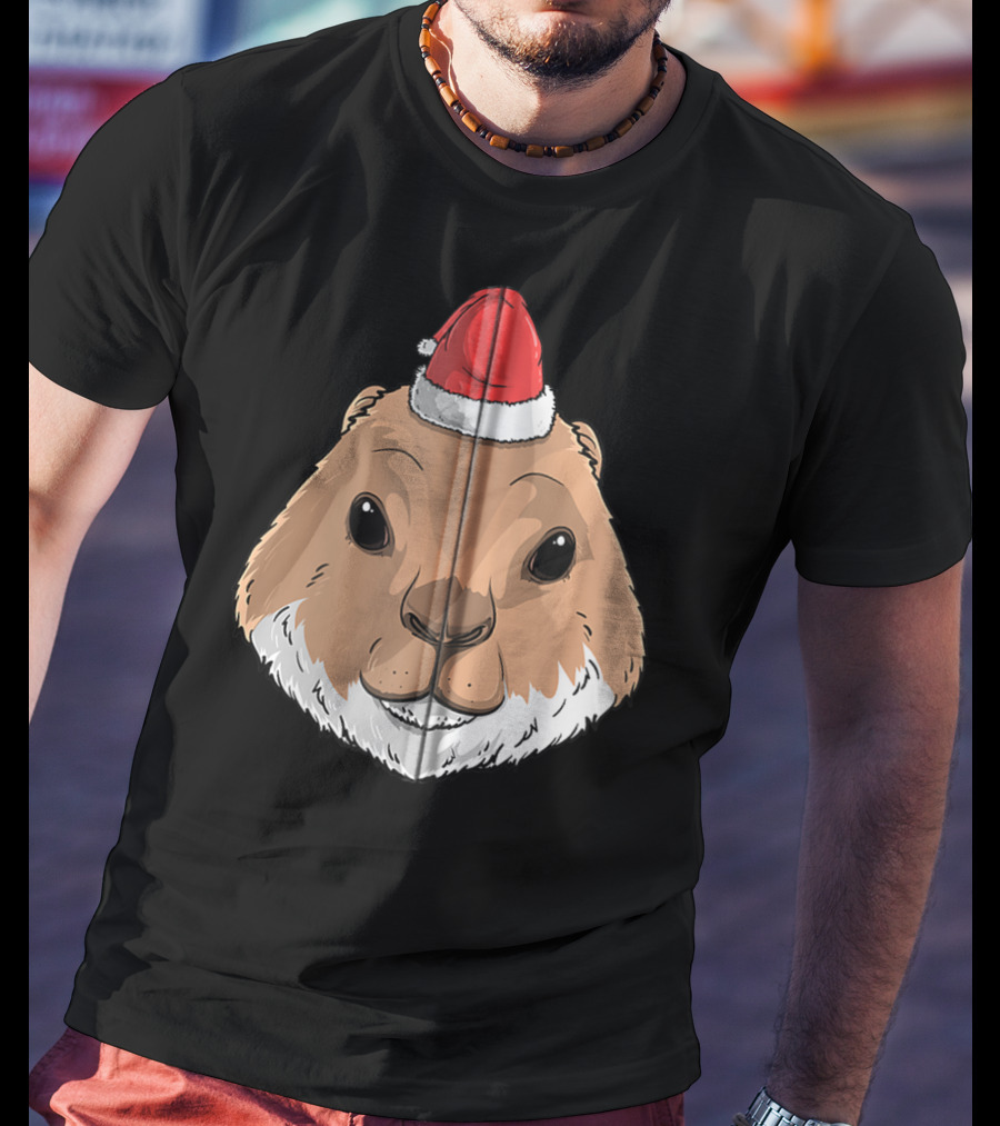 Prairie Dog Wearing Santa Claus Hat T-Shirt
