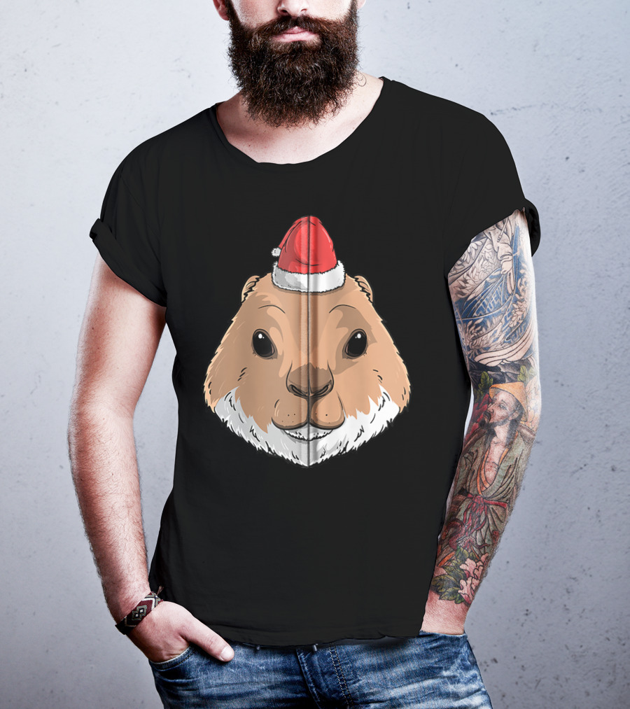 Prairie Dog Wearing Santa Claus Hat T-Shirt