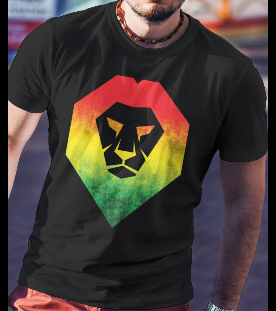 Rasta Flag Jamaican Reggae Lion Bold And Proud T-Shirt
