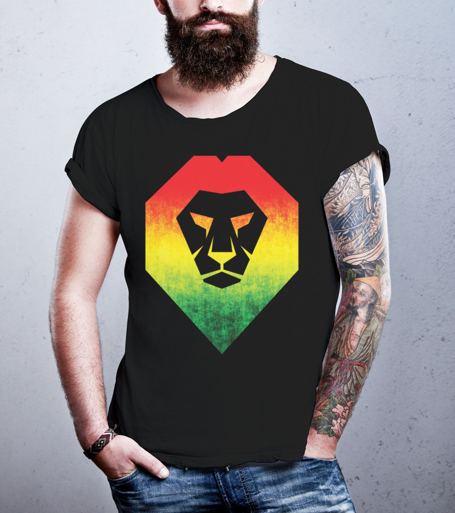 Rasta Flag Jamaican Reggae Lion Bold And Proud T-Shirt