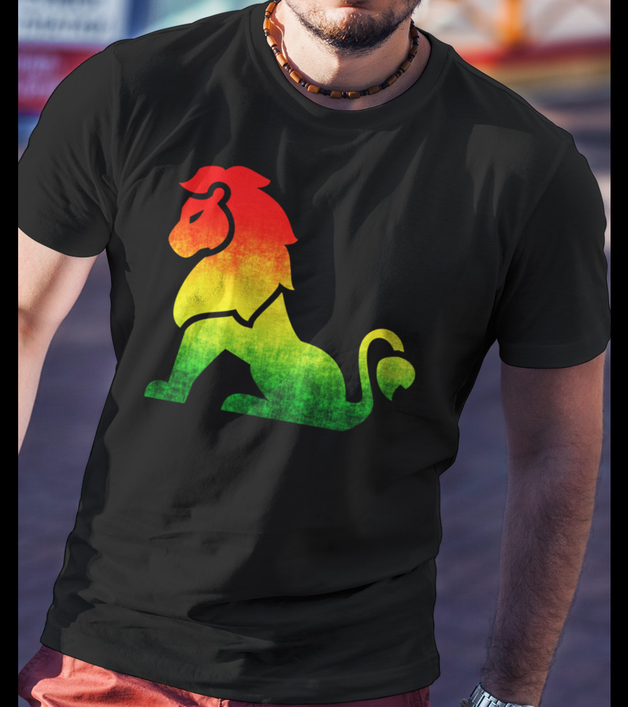 Rasta Flag Reggae Lion Jamaica T-Shirt