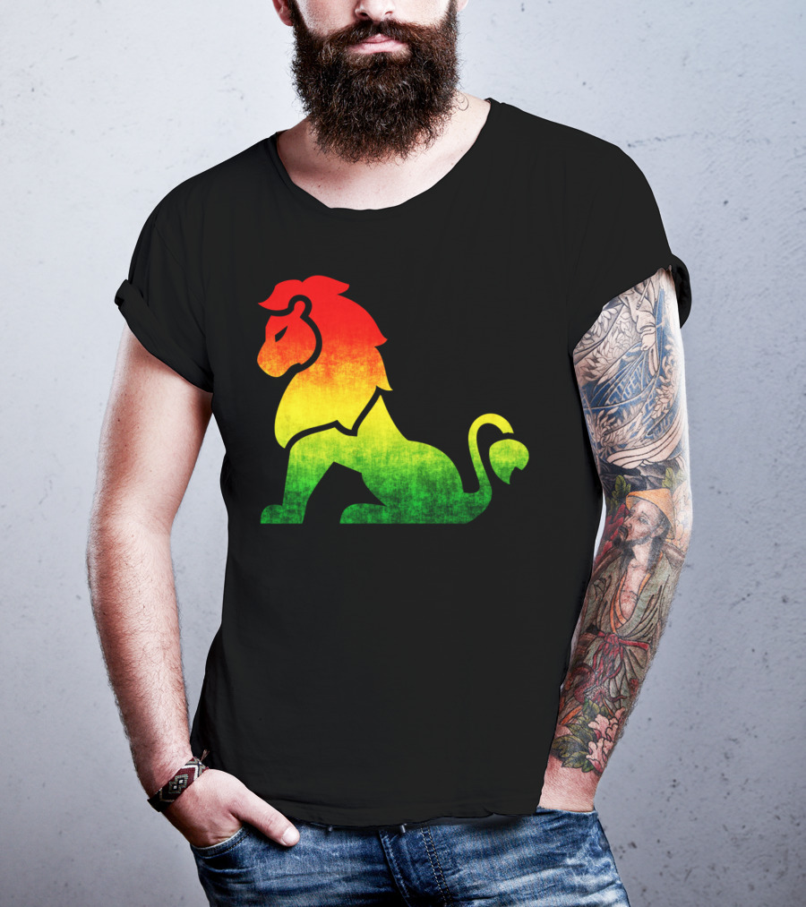 Rasta Flag Reggae Lion Jamaica T-Shirt
