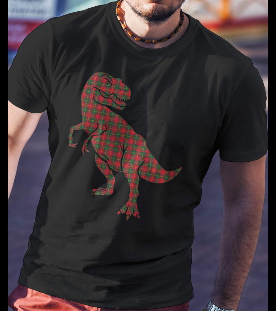 Sister Red Plaid Dinosaur T-Shirt