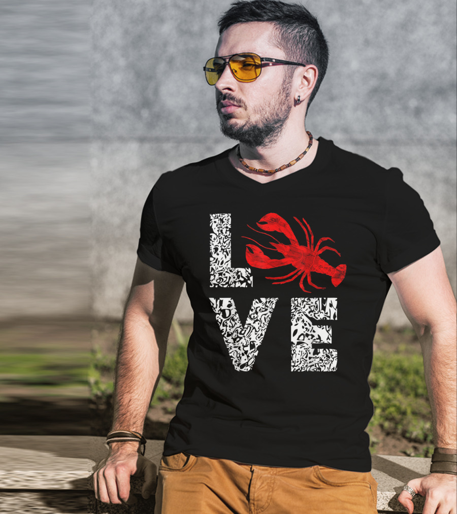 Love Crawfish Cajun River Crayfish Crab Boils Ditch T-Shirt
