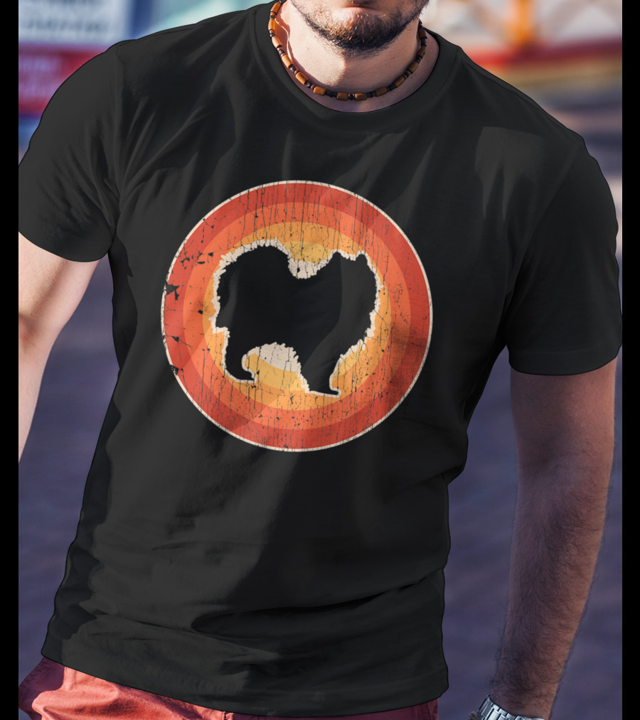 Samoyed Vintage Style 60s 70s Retro Circle T-Shirt