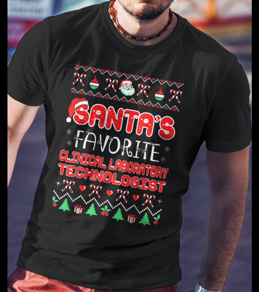 Santa's Favorite Clinical Laboratory Technologist T-Shirt