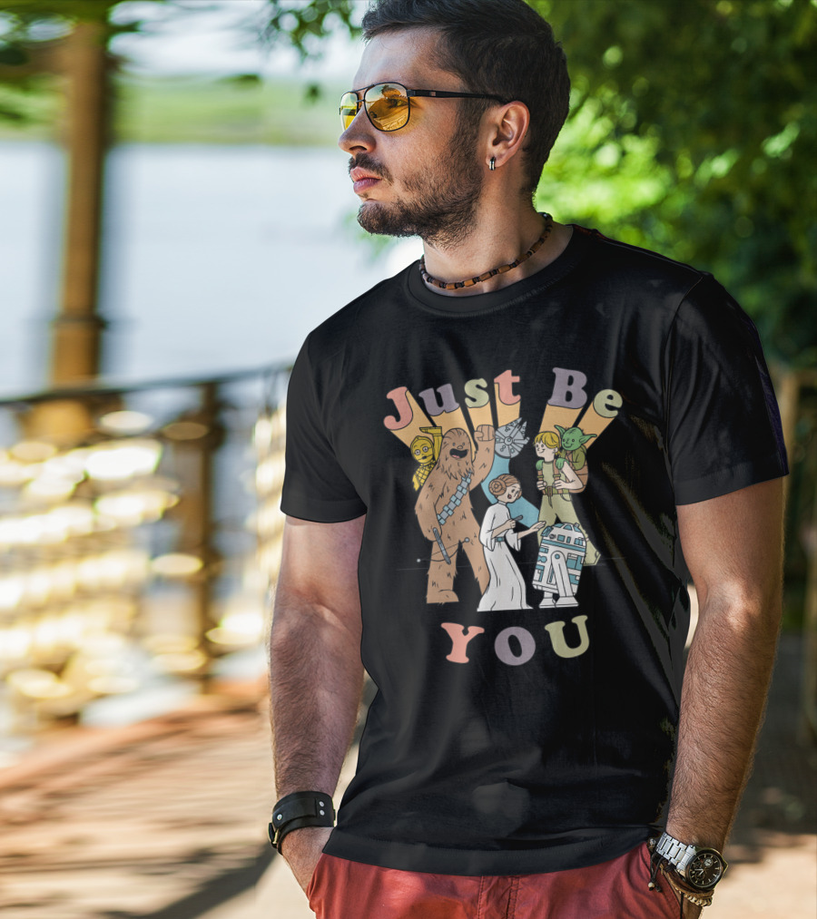 Just Be You Star Wars Group Cartoon Characters T-Shirt