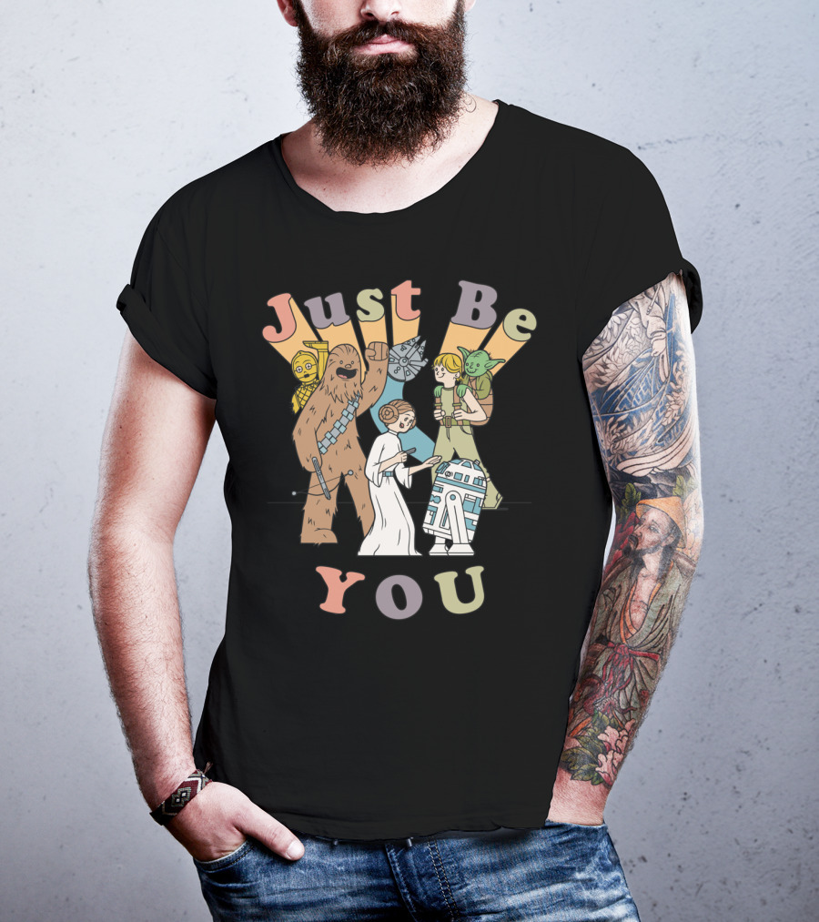 Just Be You Star Wars Group Cartoon Characters T-Shirt