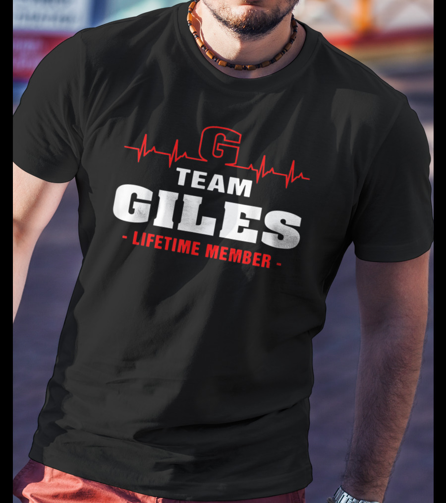 Team Giles Lifetime Member G Logo Heartbeat T-Shirt