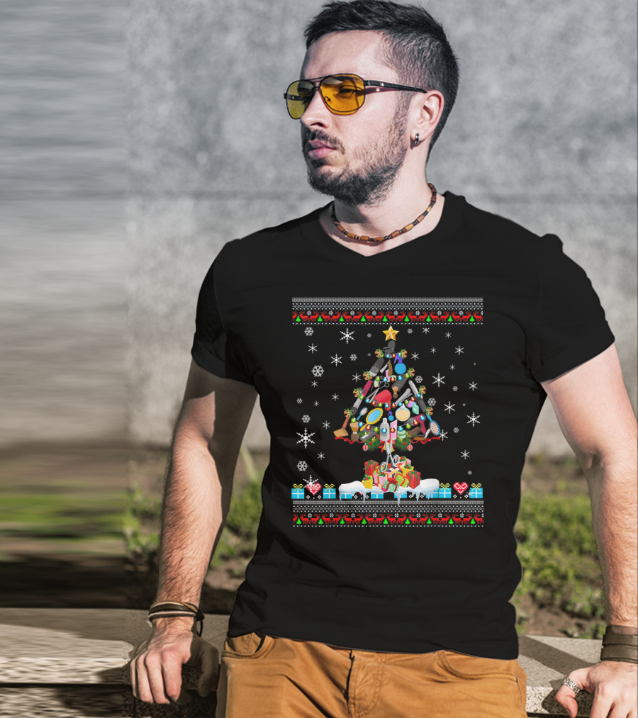 Christmas Tree Hairstylist Tools Ugly T-Shirt