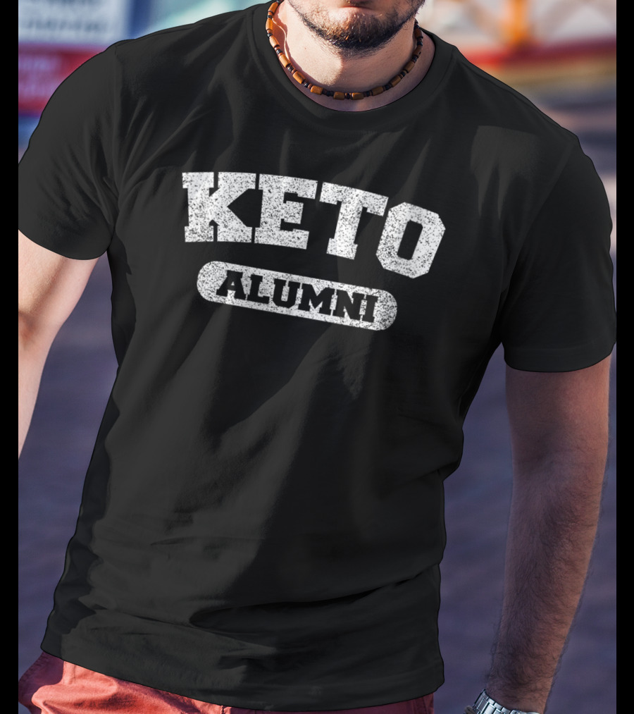 Keto Alumni Low Carb Ketogenic Keto Retro College T-Shirt