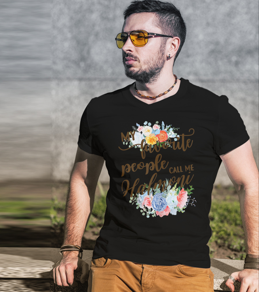 My Favorite People Call Me Halmoni Floral T-Shirt