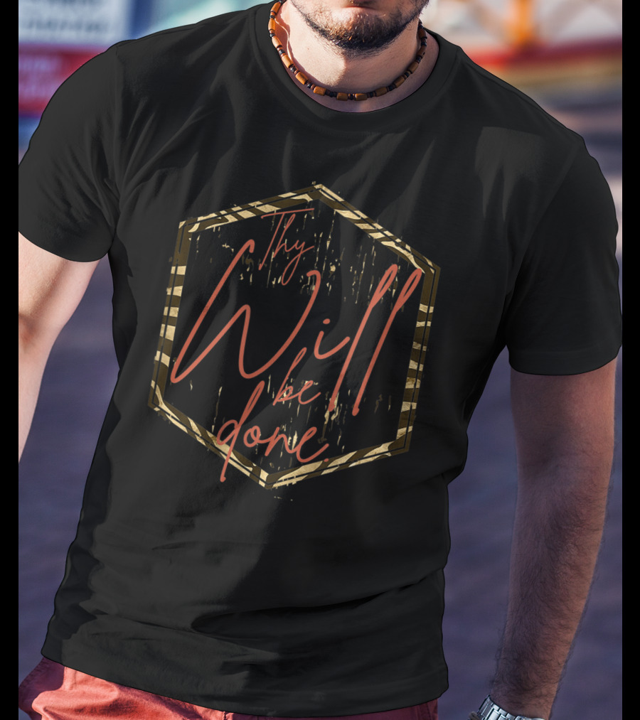 Thy Will Be Done Retro Hexagonal T-Shirt