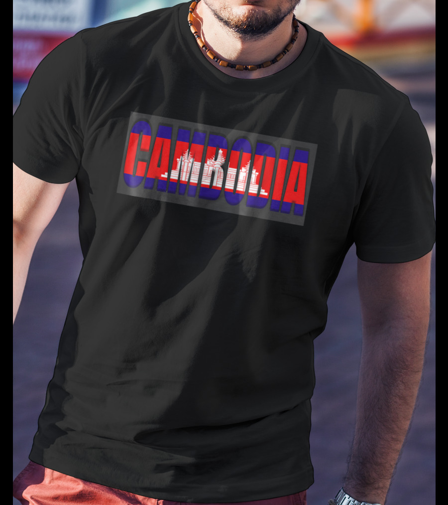 Cambodia Flag Vacation Holiday Cambodia Angkor Wat T-Shirt