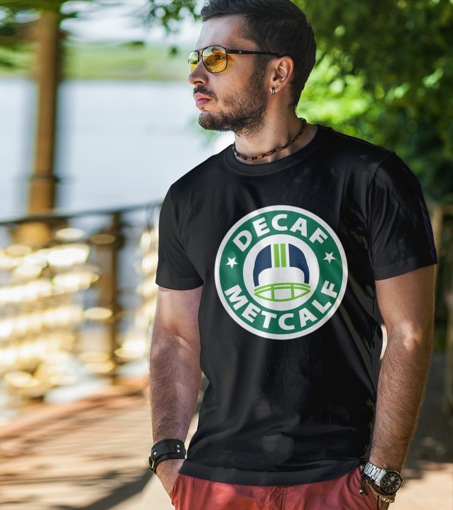Decaf Metcalf Seahawks Helmet T-Shirt
