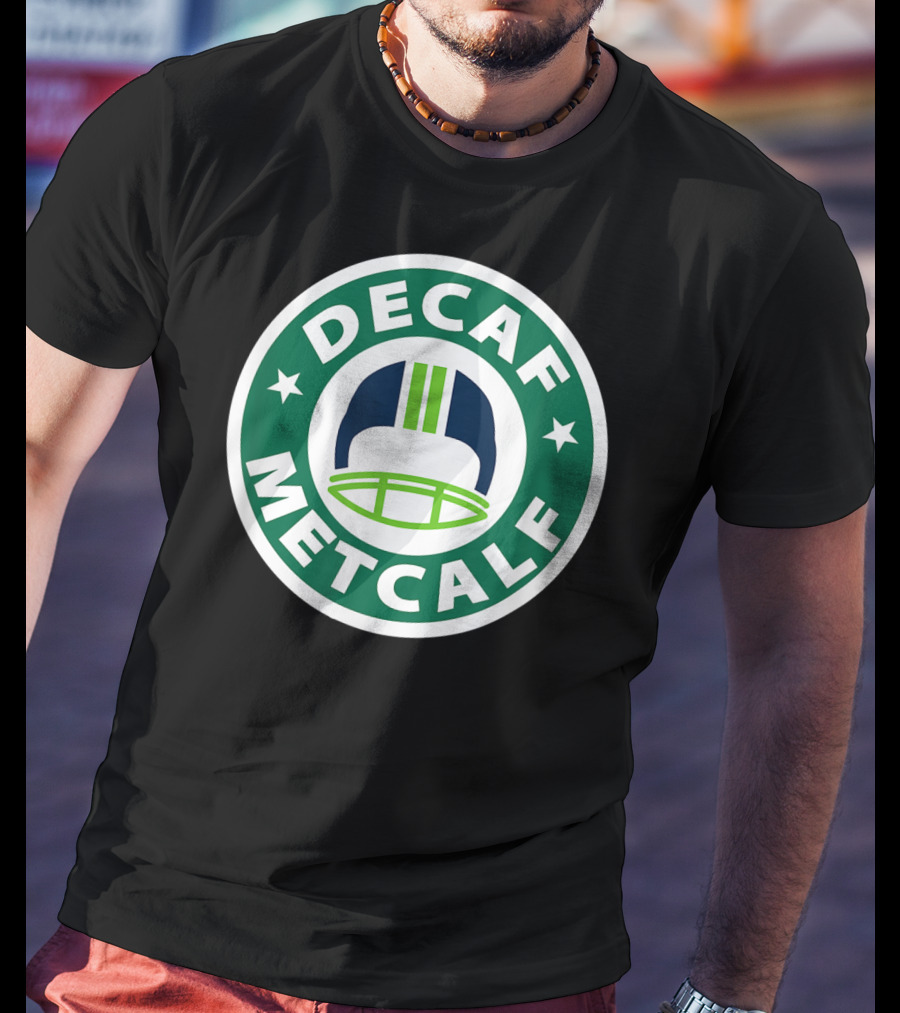 Decaf Metcalf Seahawks Helmet T-Shirt
