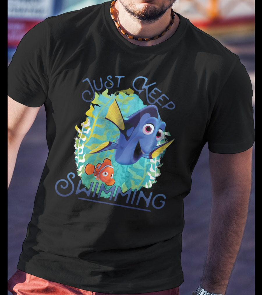 Disney Pixar Finding Dory Just Keep Swimming Dory And Nemo Ocean Adventure T-Shirt