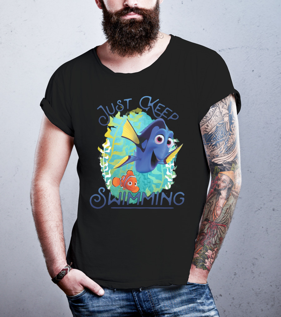 Disney Pixar Finding Dory Just Keep Swimming Dory And Nemo Ocean Adventure T-Shirt