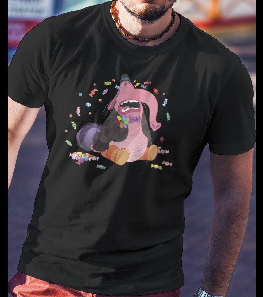 Disney Pixar Inside Out Bing Bong Crying Surrounded By Colorful Candy T-Shirt
