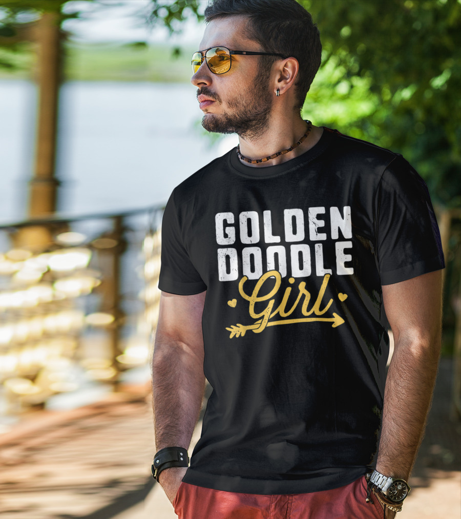Goldendoodle Girl Hearts And Arrow T-Shirt