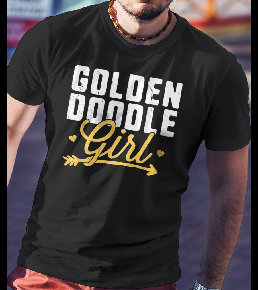 Goldendoodle Girl Hearts And Arrow T-Shirt