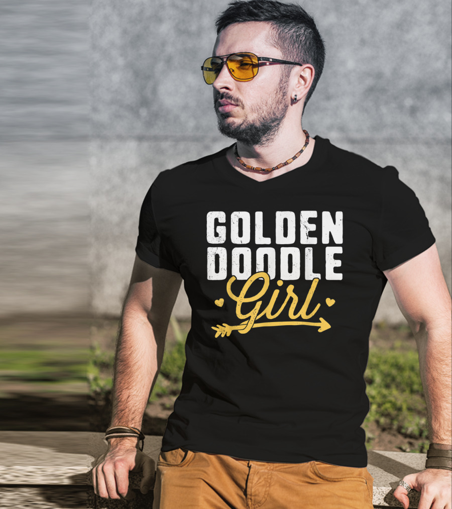 Goldendoodle Girl Hearts And Arrow T-Shirt