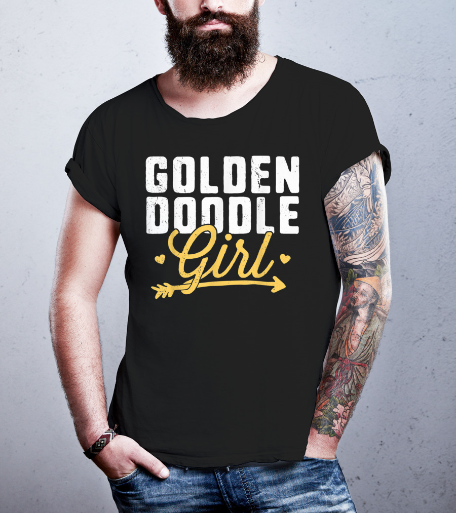Goldendoodle Girl Hearts And Arrow T-Shirt