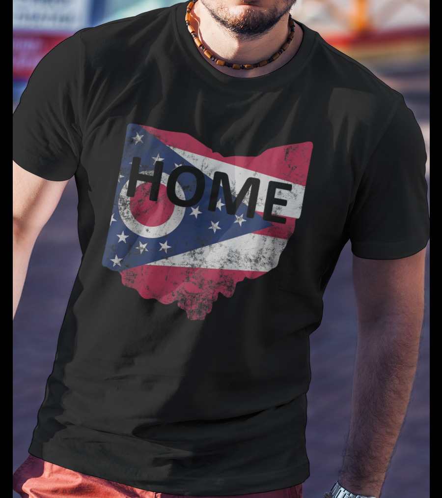 HOME Ohio State Flag Shape T-Shirt