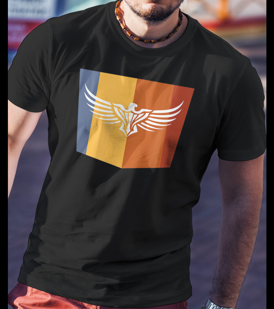 Falcon Great Eagle Winged Emblem With Tricolor Shield T-Shirt