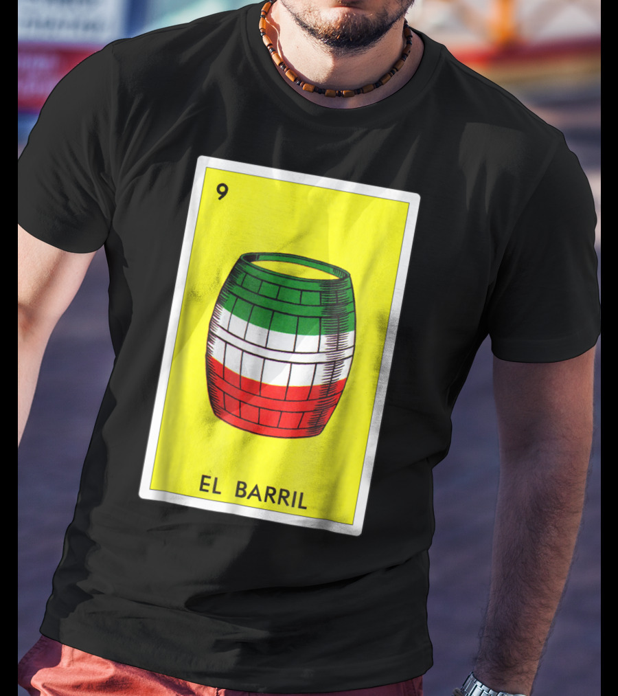 Loteria El Barril Card 9 Mexican Colors Classic Version T-Shirt