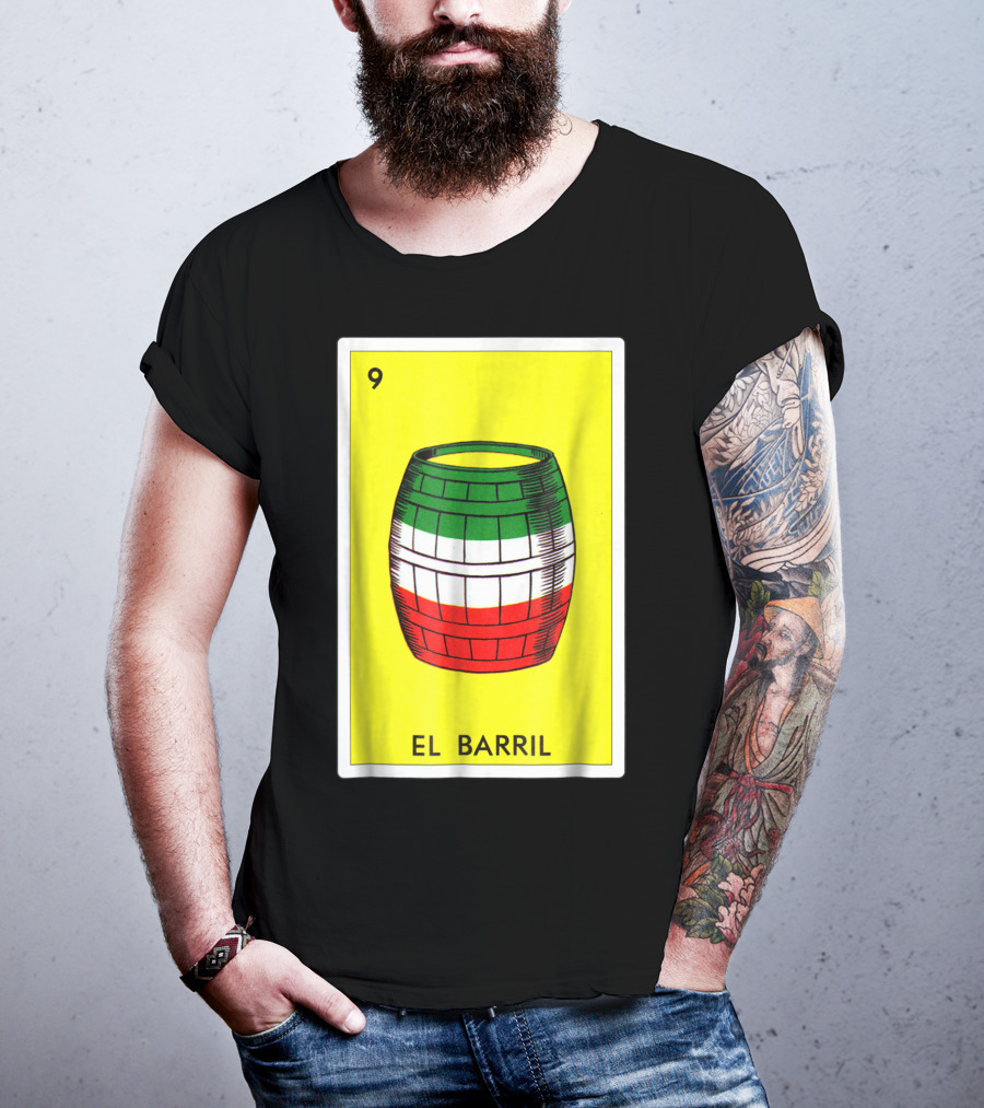 Loteria El Barril Card 9 Mexican Colors Classic Version T-Shirt