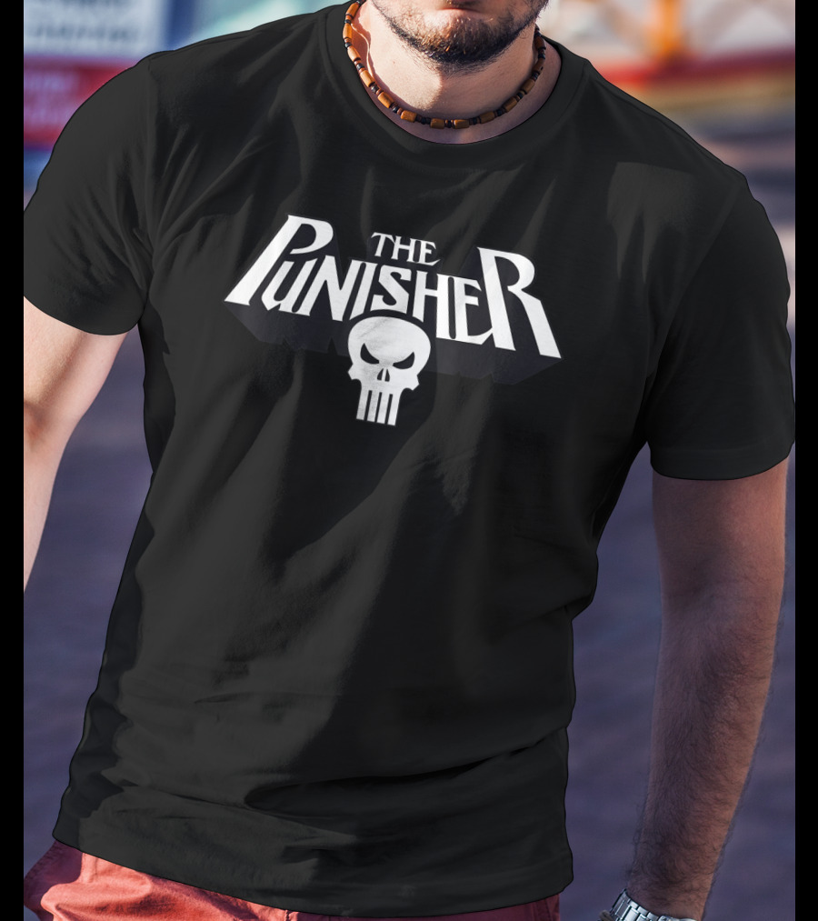 Marvel The Punisher Skull Logo Classic Clean T-Shirt