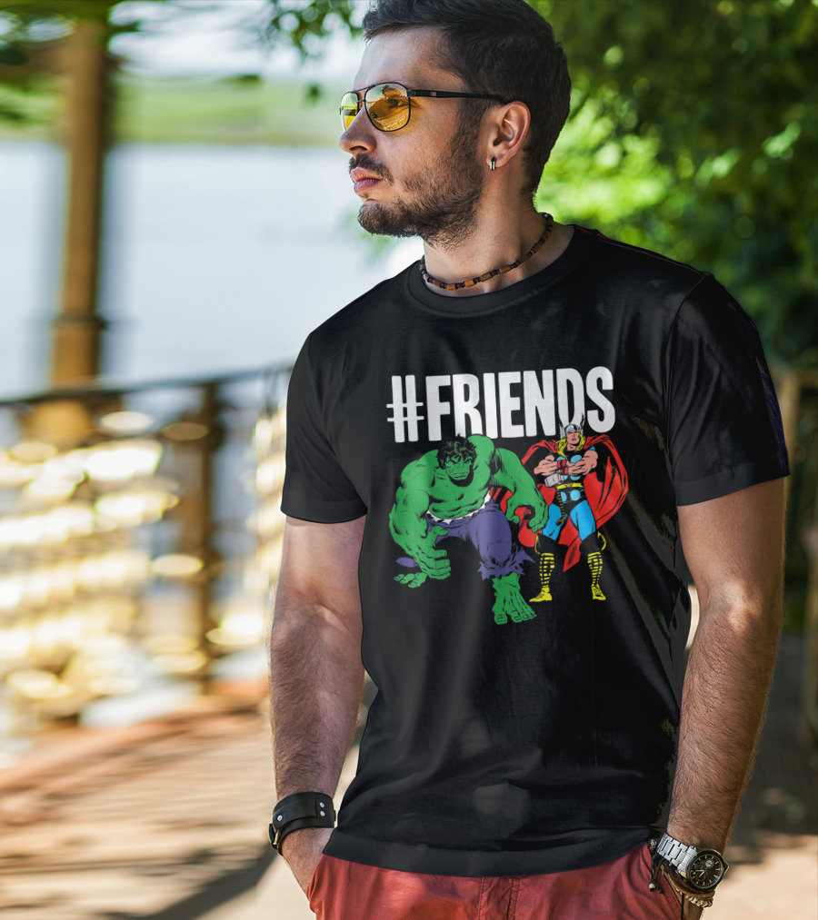 Marvel Thor Hulk #Friends T-Shirt