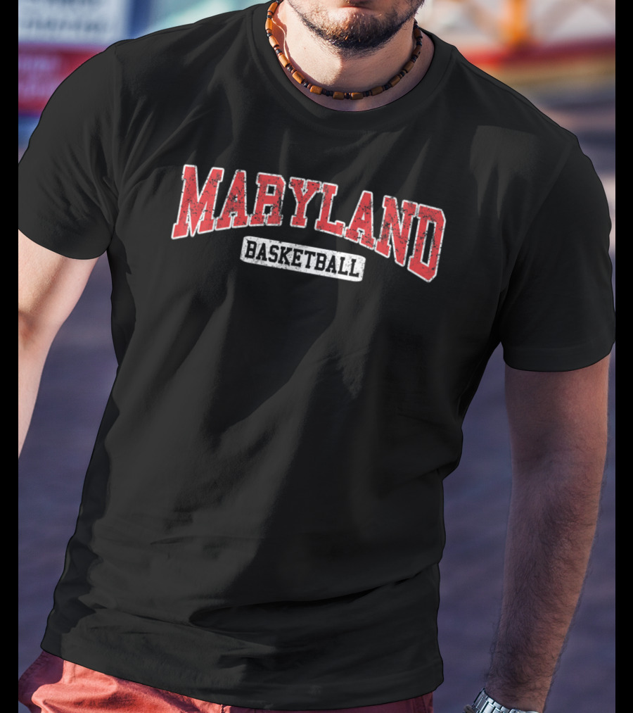 Maryland Basketball Vintage Fan Classic College Sportswear T-Shirt