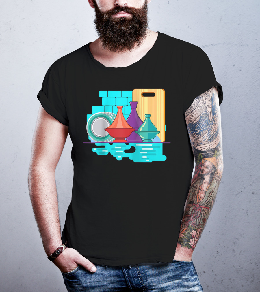 Moroccan Classic Tagine Vibrant Tajine Display Morocco T-Shirt