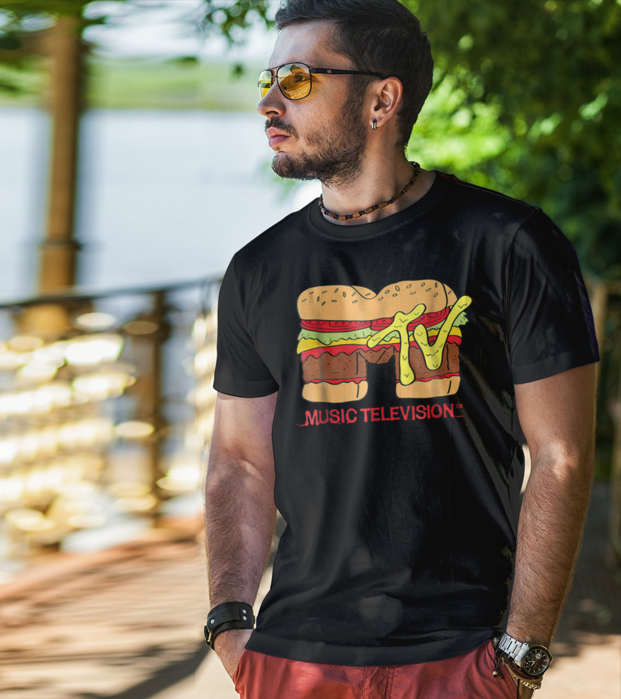 MTV Classic Hamburger Music Television T-Shirt